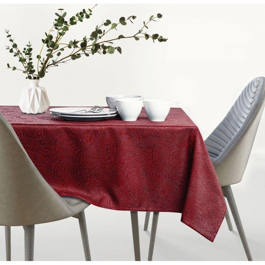 AmeliaHome Tablecloth AH GAIA HMD CLARET 155X300
