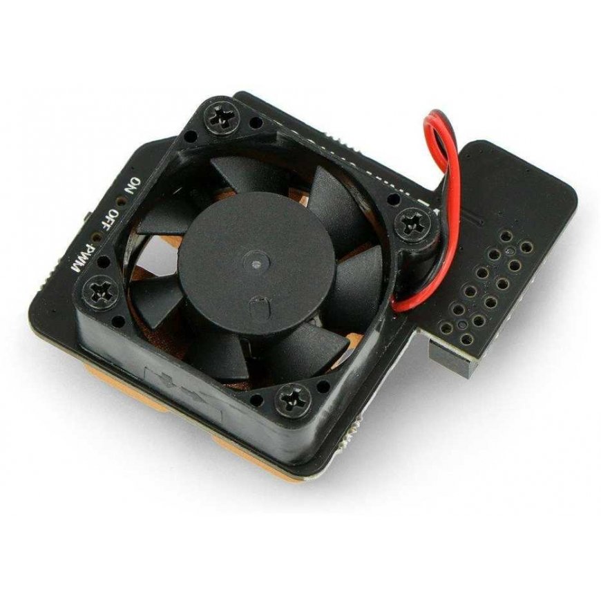 Argon Mini Fan Raspberry Pi 4B:lle kytkimellä ja jäähdytyselementillä