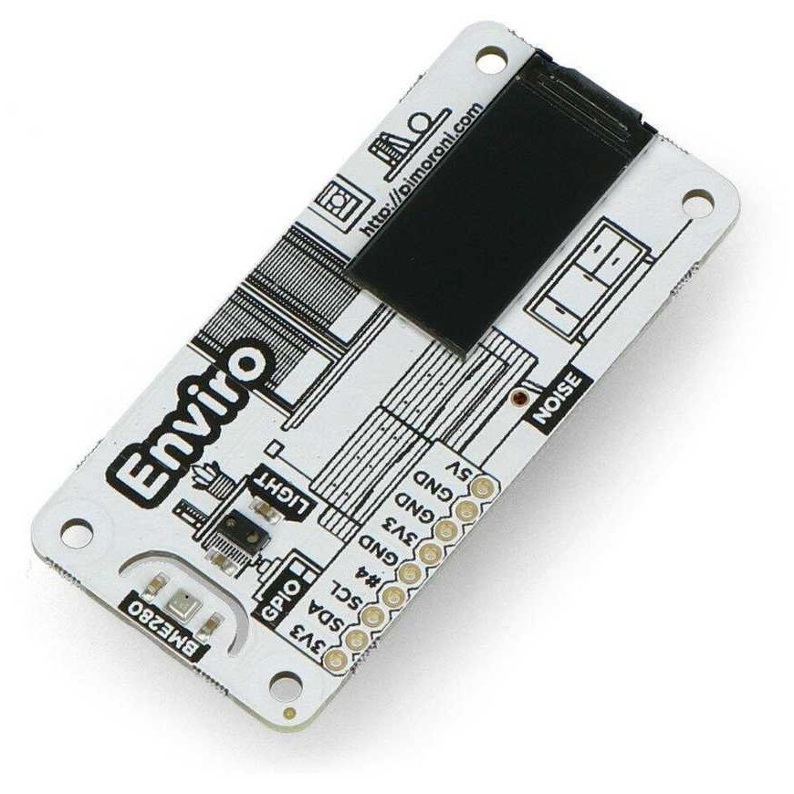 Pimoroni Enviro pHAT, temperature, pressure, light intensity and proximity sensor, Raspberry Pi add-on