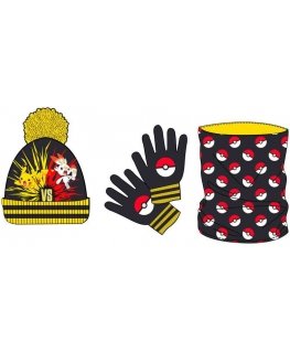 Nintendo Pokemon snood, hat and gloves set