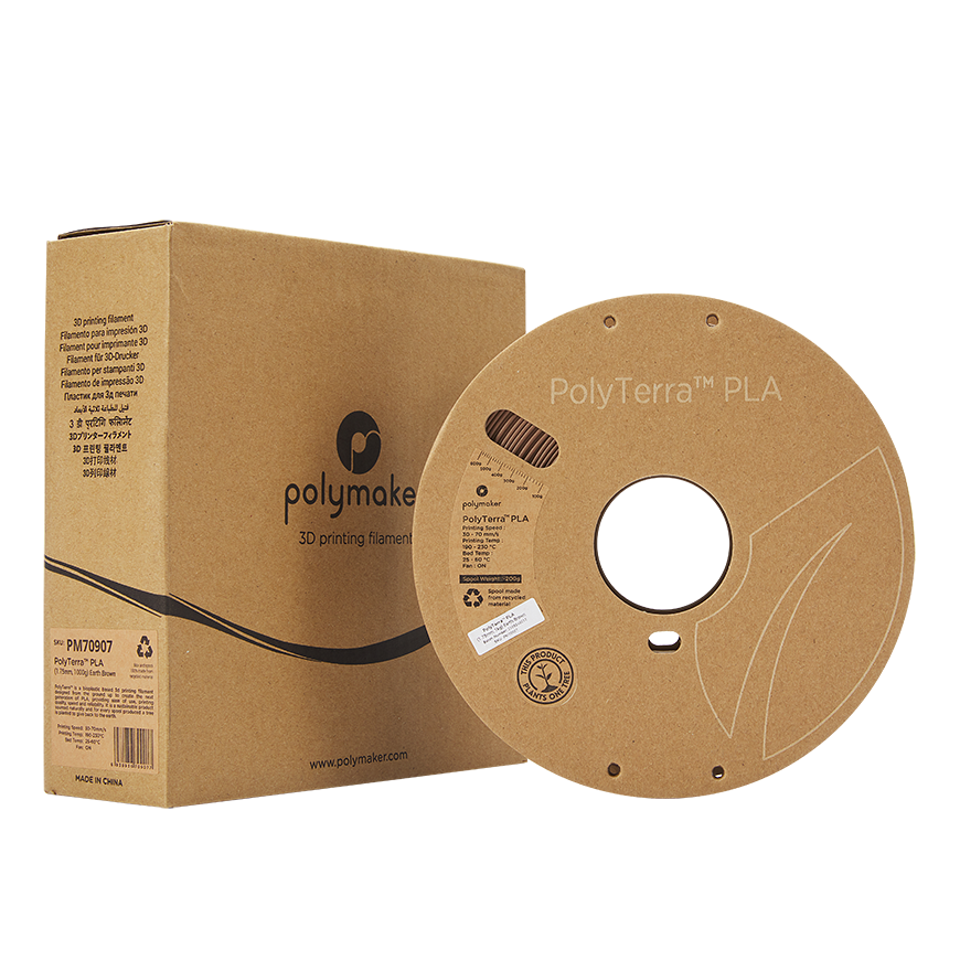 Polimaker Polimaker PolyTerra PLA - 1kg - 1.75mm - Earth Brown – 3