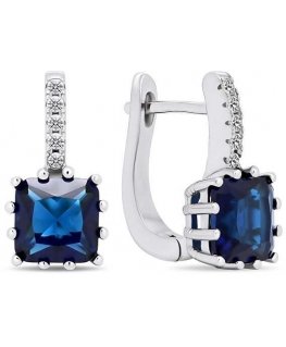 Brilio Silver Brilio Silver Original silver earrings with blue zircons EA670WB