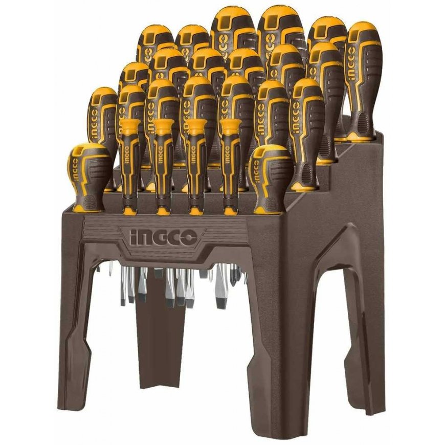 Ingco HKSD2628 Screwdriver flat+cross+driver set 26pcs CrV