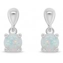 Brilio Silver Silver earrings with white opals EA1137W Brilio Silver Silver earrings with white opals EA1137W