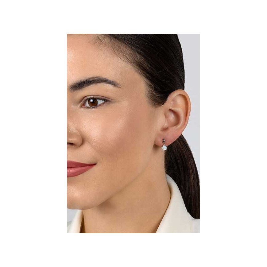 Brilio Silver Silver earrings with white opals EA1137W – 4