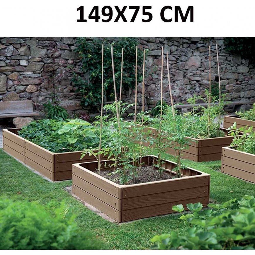 Prosperplast Raised plastic bed, 149.2x75.6x25 cm – 3