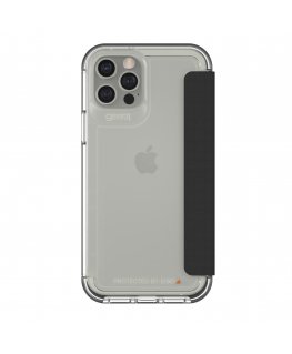 GEAR4 D3O Wembley Flip mobilo telefonu apvalks 15,5 cm (6.1") Folio Melns, Caurspīdīgs