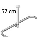 WENKO Ceiling support for telescopic shower rail 57 cm length white WENKO Ceiling support for telescopic shower rail 57 cm length white