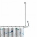 WENKO Ceiling support for telescopic shower rail 57 cm length white WENKO Ceiling support for telescopic shower rail 57 cm length white