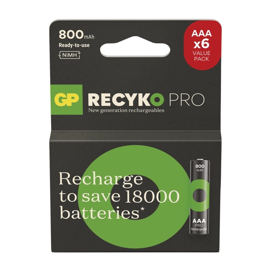 GP Batteries ReCyko Pro B2618V laetav aku Nikkel-metallhüdriid (NiMH) 800 mAh 1,2 V – 2
