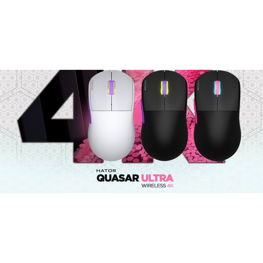 HATOR Quasar 2 Ultra 4K Wireless mouse Gaming Ambidextrous RF Wireless + Bluetooth + USB Type-C Opti – 5