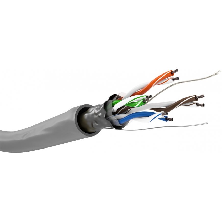 Goobay 68706 verkkokaapeli Harmaa 100 m Cat5e F/UTP (FTP)