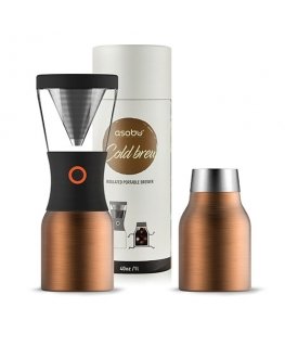 Asobu Cold Brew Kylmäuutetun kahvin keitin musta, Kupari