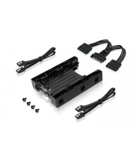 Icy Dock MB290SP-1B diskų įrenginio skyriaus dangtelis Atminties disko dėklas Juoda