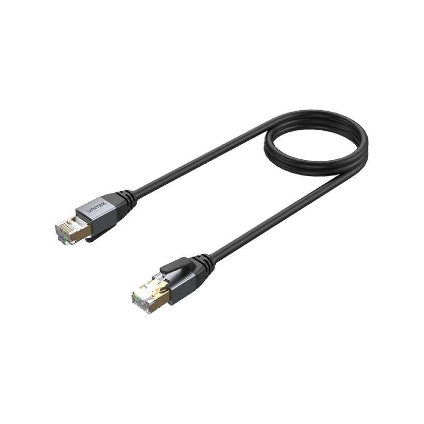 UNITEK C18149AGY03-5M verkkokaapeli musta Cat8 S/FTP (S-STP)