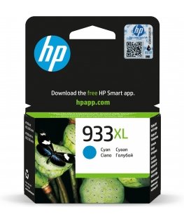 HP 933XL, Оригинальный струйный картридж увеличенной емкости, Голубой