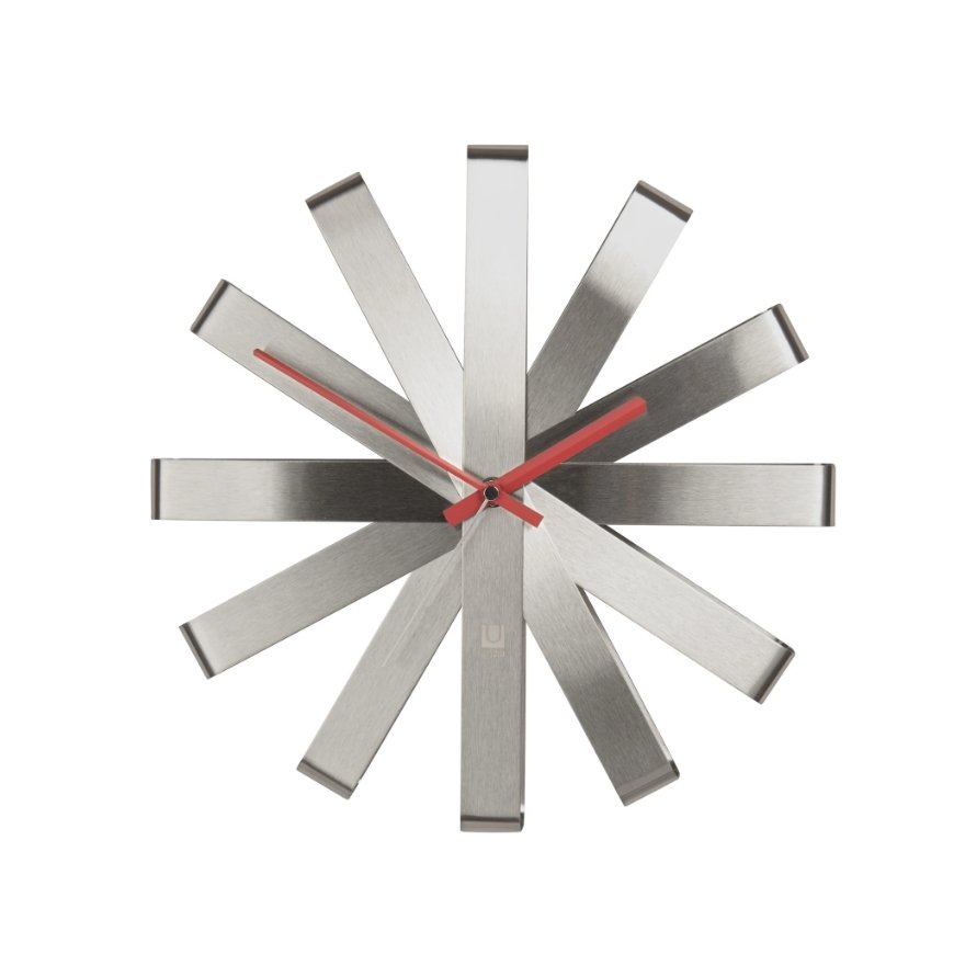 Umbra Ribbon Quartz clock Round Stainless steel