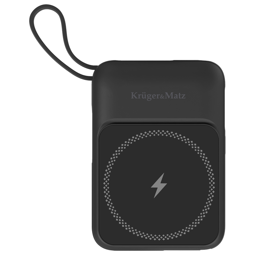 POWER BANK induction Kruger & Matz 10000 mAh Mag Safe with black cable – 3