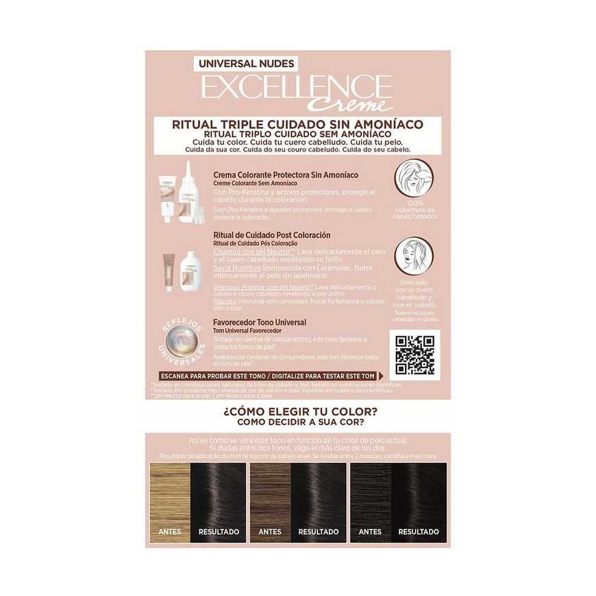 Long-lasting hair dye L'Oreal Make Up Excellence Black – 3