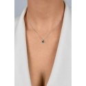Brilio Silver Silver heart necklace with green zircon NCL158WG Brilio Silver Silver heart necklace with green zircon NCL158WG