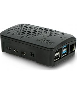Kotelo Raspberry Pi 4B:lle - Argon Poly + minituulettimella - musta