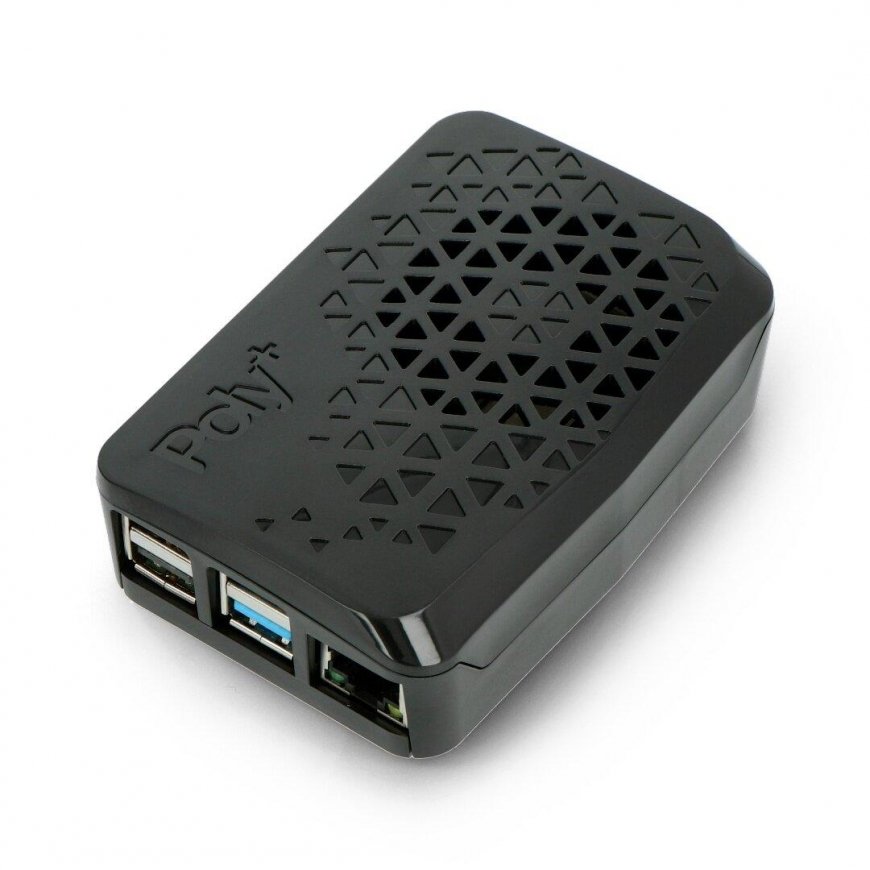 Kotelo Raspberry Pi 4B:lle - Argon Poly + minituulettimella - musta – 2