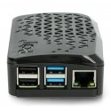 Kotelo Raspberry Pi 4B:lle - Argon Poly + minituulettimella - musta Kotelo Raspberry Pi 4B:lle - Argon Poly + minituulettimella - musta