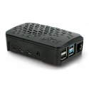 Kotelo Raspberry Pi 4B:lle - Argon Poly + minituulettimella - musta Kotelo Raspberry Pi 4B:lle - Argon Poly + minituulettimella - musta