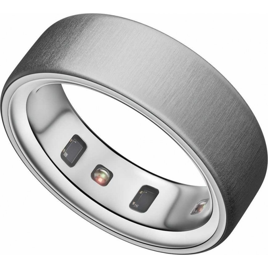 Oura Ring 4 älysormus, harjattu hopea, koko 14