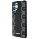 DKNY Leather Checkered Pattern MagSafe Samsung Galaxy S25 Ultra dėklas telefonui juodos spalvos DKNY Leather Checkered Pattern MagSafe Samsung Galaxy S25 Ultra dėklas telefonui juodos spalvos