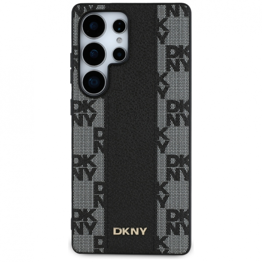 DKNY Leather Checkered Pattern MagSafe Samsung Galaxy S25 Ultra dėklas telefonui juodos spalvos – 4