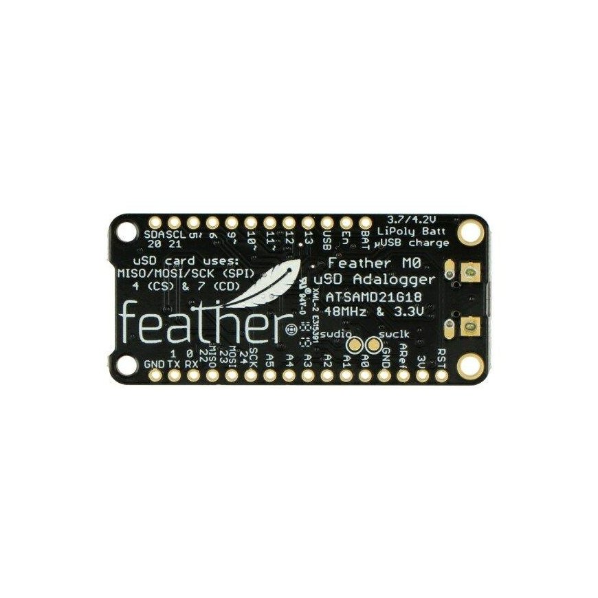 Feather M0 data logger with Micro SD card reader, compatible with Arduino, Adafruit 2796 – 4