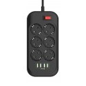 Colorway CW-CHE64B power extension 2 m 6 AC outlet(s) Indoor Black Colorway CW-CHE64B power extension 2 m 6 AC outlet(s) Indoor Black