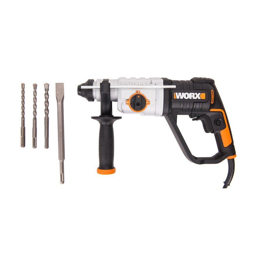 WORX WX339 дрель 1050 RPM SDS Plus 3,3 kg Черный, Оранжевый, Белый – 5