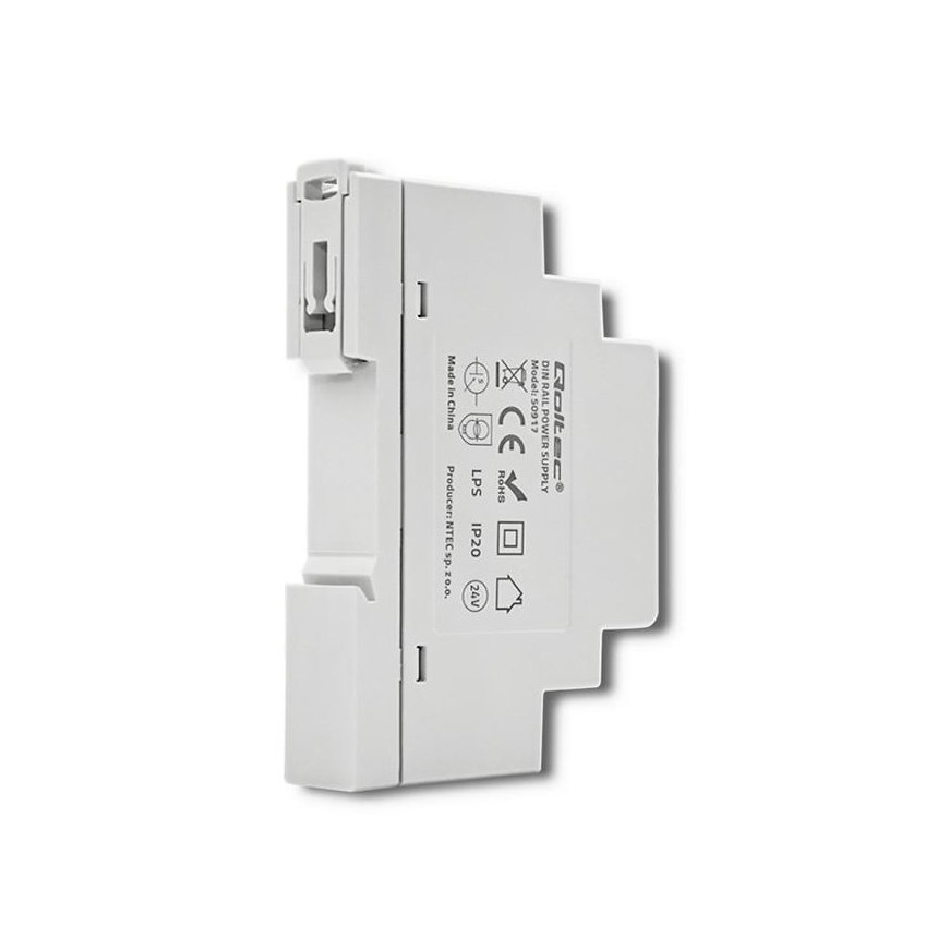 QOLTEC 50917 DIN-kiskovirtalähde 15W 24V 0,625A Harmaa – 2