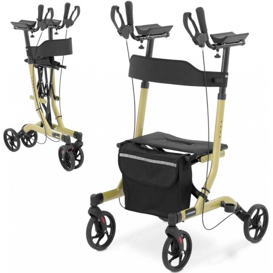 Uniprodo Four-wheel folding walker for seniors