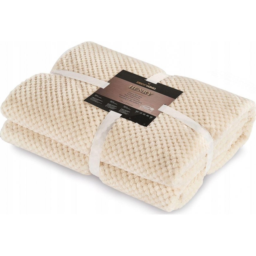DecoKing Henry throw, cream, 150 cm x 200 cm