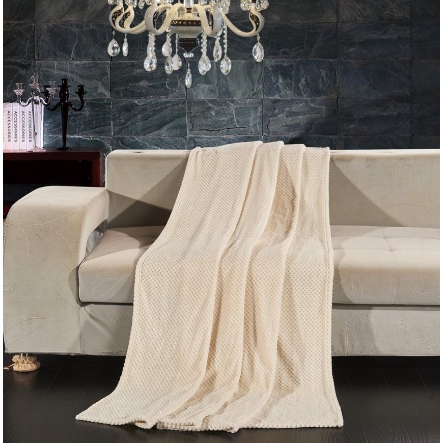DecoKing Henry throw, cream, 150 cm x 200 cm – 3