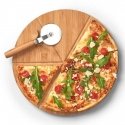 Bamboo Pizza board with scissors, Ø 32 cm, bamboo, ZELLER Bamboo Pizza board with scissors, Ø 32 cm, bamboo, ZELLER