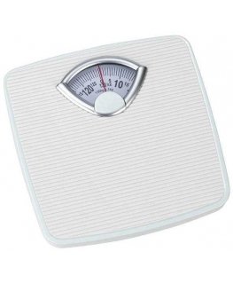 Bathroom scales, metal, 27 x 26.5 cm, white, Wenko