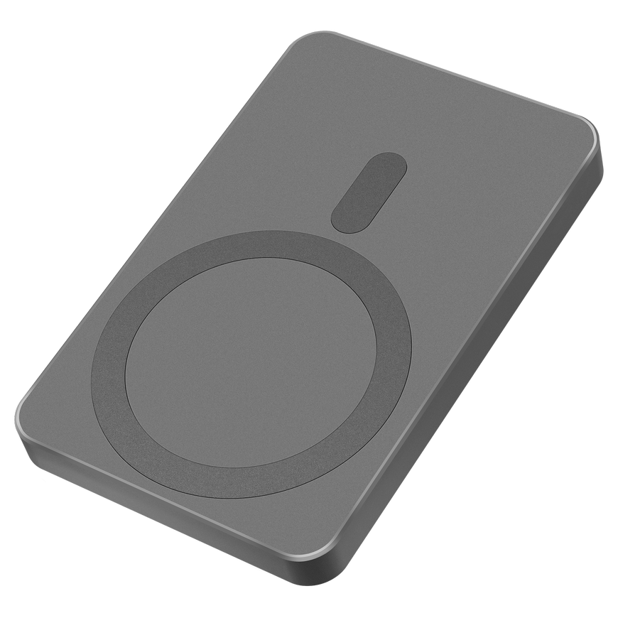 POWER BANK indukcinis Kruger & Matz 5000 mAh Mag Safe pilkas – 4