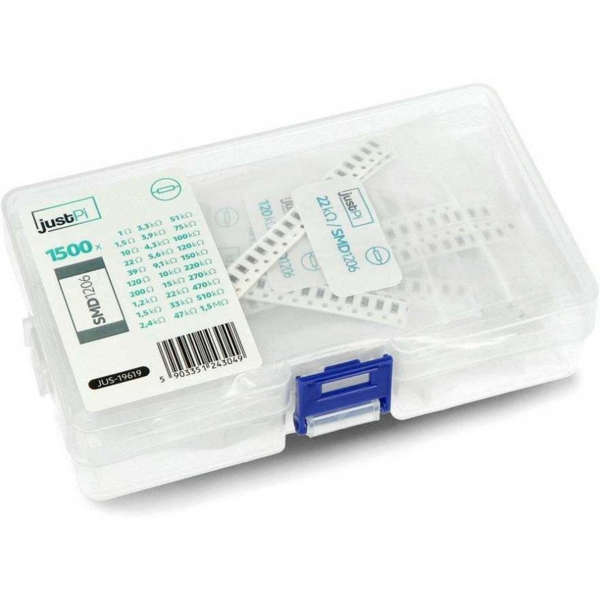Rezistorių rinkinys SMD1206 - justPi - 1500 vnt
