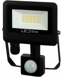 Lauko šviestuvas su judesio davikliu LED 10W neutraliai balta 230Vac, 1000lm, IP65, juodas, PHOTON, LED LINE