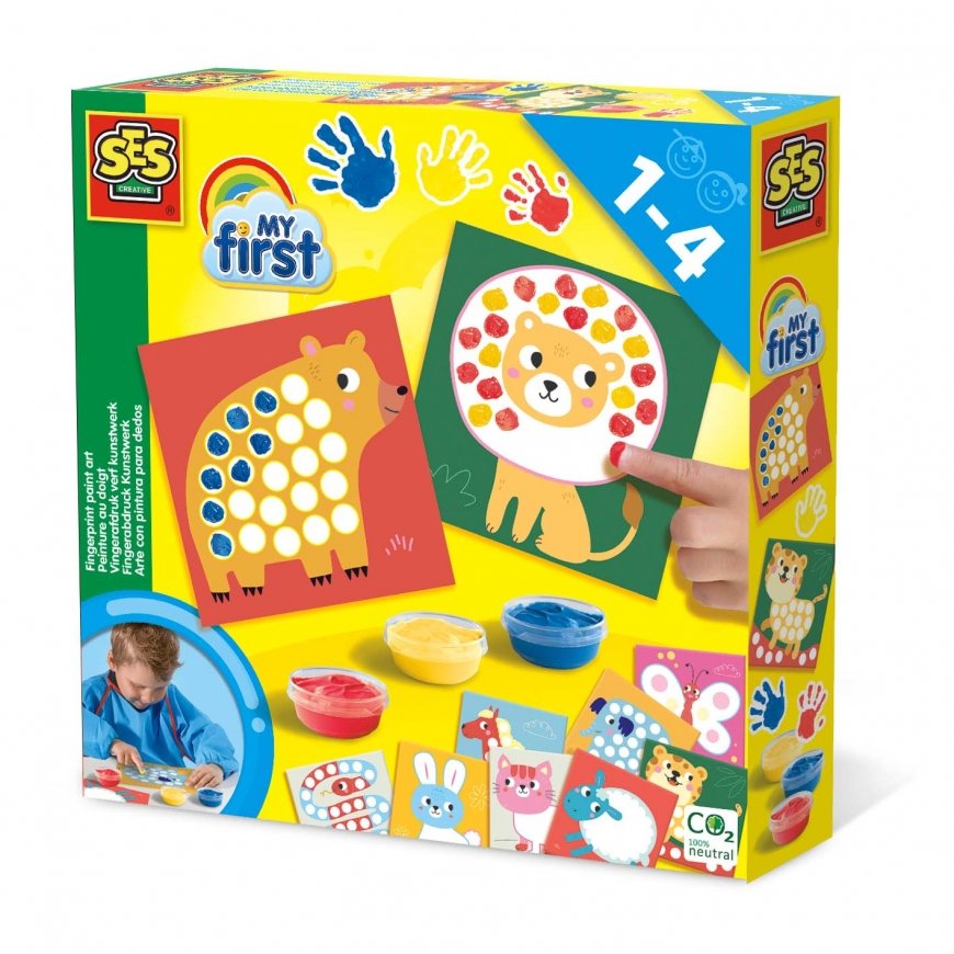 SES Creative My First Fingerprint paint art Набор листов-раскрасок