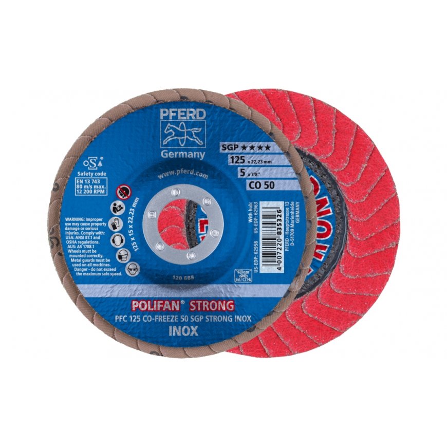 PFERD PFC 125 CO-FREEZE 50 SGP STRONG INOX šlifuojamasis rotacinis įrankis / eksploatacinė šlifavimo