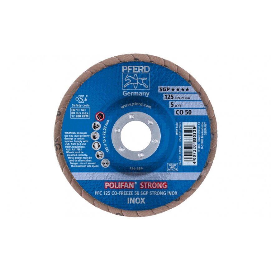 PFERD PFC 125 CO-FREEZE 50 SGP STRONG INOX šlifuojamasis rotacinis įrankis / eksploatacinė šlifavimo – 3