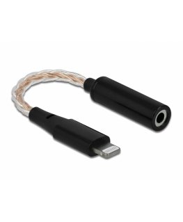DeLOCK 66317 mobilo telefonu kabelis Melns 0,105 m 3.5mm Lightning