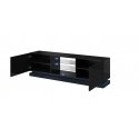 Cama QIU 200 czarny TV-teline & viihdekeskus 4 hyllyä