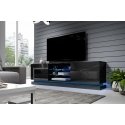 Cama QIU 200 czarny TV statīvs un izklaides centrs 4 plaukti