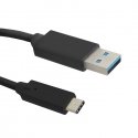 Qoltec 50420 USB kabelis USB 3.2 Gen 1 (3.1 Gen 1) 0,25 m USB C USB A Juoda